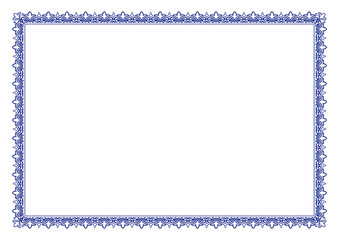 Abstract Blue Certificate of Appreciation Border