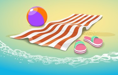 Summer sea towel background