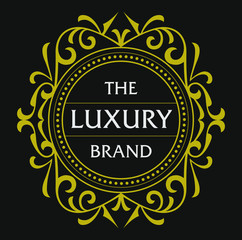 Victorian Ornament Badge Classic Decorative Style Frame Template