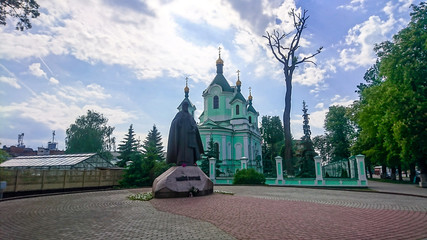 Monument and Orthodox Church Brest City of Belarus