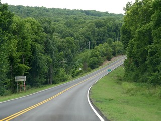 Paved road to Chicken Creek close to Tenkiller, Oklahoma