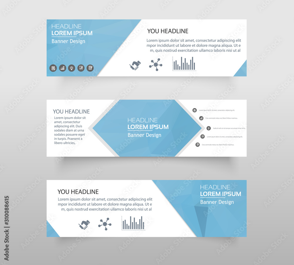Poster vector abstract geometric design banner web template. web banner modern low polygon set background d