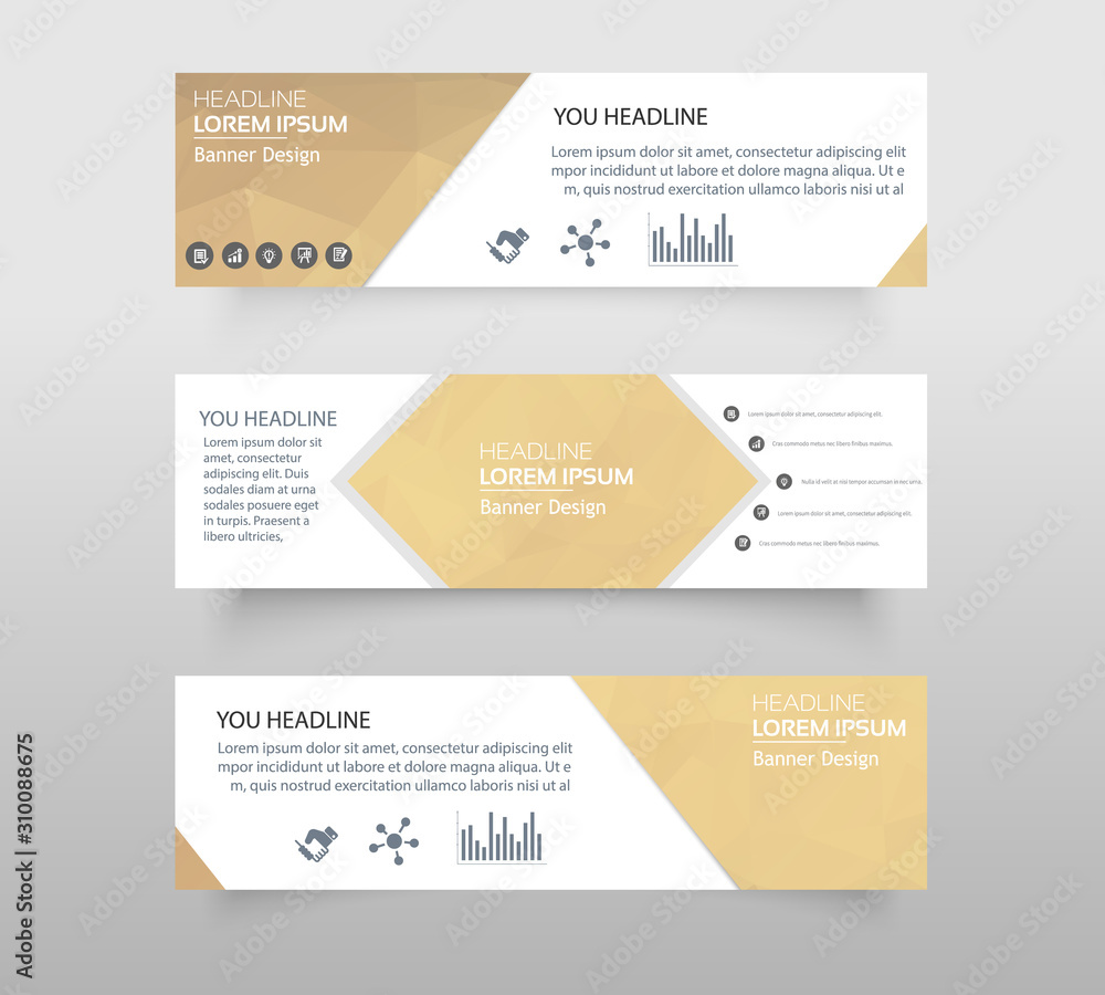 Poster vector abstract geometric design banner web template. web banner modern low polygon set background d