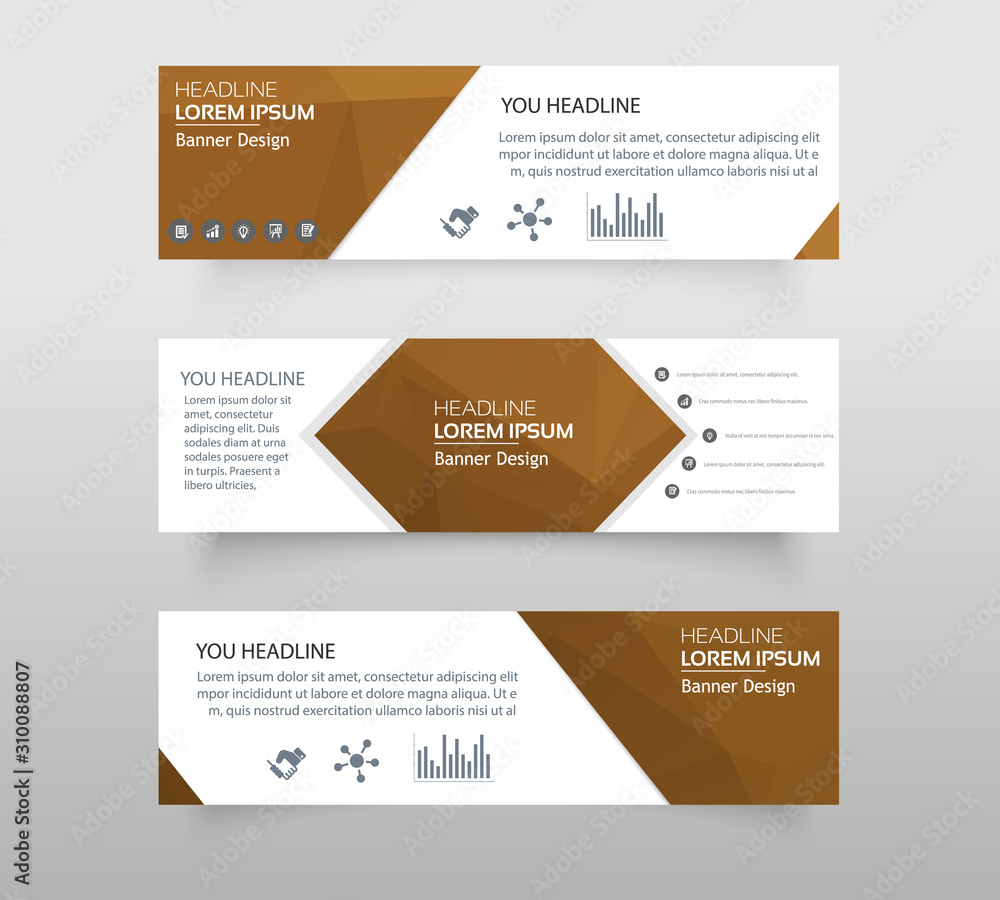 Poster vector abstract geometric design banner web template. web banner modern low polygon set background d