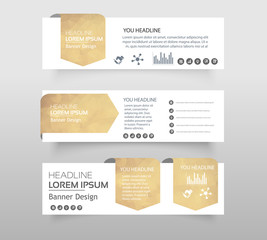 Abstract of Infographic web banner modern low polygon set background design, Geometric background. eps10 vector illustration.