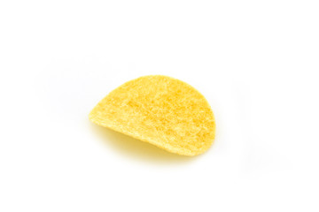 potato chips on white background.