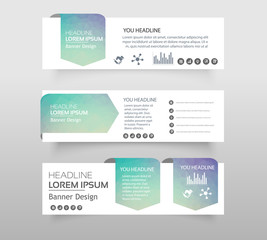 Abstract of Infographic web banner modern low polygon set background design, Geometric background. eps10 vector illustration.