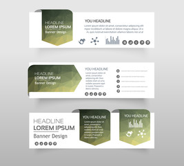 Abstract of Infographic web banner modern low polygon set background design, Geometric background. eps10 vector illustration.