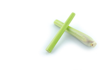lemon grass on white background.