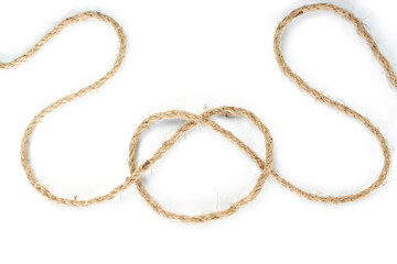 rope on white background.