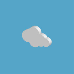 Vector illustration of a cloud isometric effect