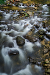 water flowing over rocks