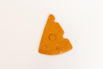 Cheese cookies on a white background