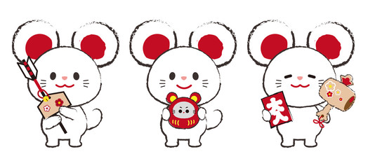 ねずみ年　年賀状　2020