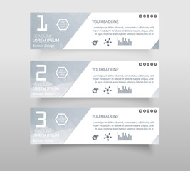 Set of infographic banner with polygonal, Geometric, Triangle pattern shape. web banner modern low polygon set background design, Geometric background. eps10 vector illustration.