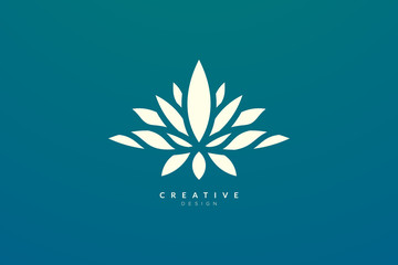 Logo Vector Graphic of Abstract Flower. Perfect for spa, hotel, beauty, health, fashion, cosmetic, boutique, salon, yoga, therapy , etc.