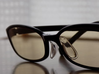 glasses on white background