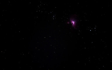 Obraz na płótnie Canvas Astronomy Photo of Night Starry Sky with Orion Nebula for Background