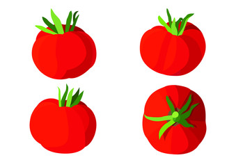 tomato fruit fresh on white background illustration vector 
