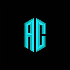 AC Initial Gaming Esport Logo Design Modern Template