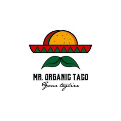 mr. organic taco mexican logo design