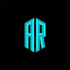 AR Initial Gaming Esport Logo Design Modern Template