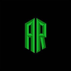 AR Initial Gaming Esport Logo Design Modern Template