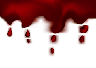 background of blood flowing or red paint on a white wall