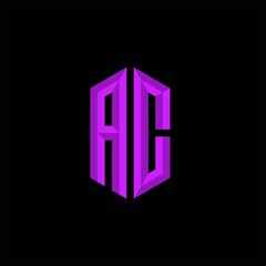 AC Initial Gaming Esport Logo Design Modern Template
