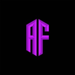 AF Initial Gaming Esport Logo Design Modern Template