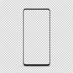 Mockup smartphone screen and background png isolated on background.