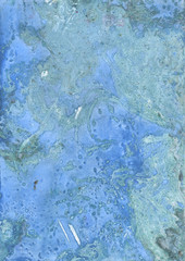 Light dark blue green background stone wall texture ,water texture.unique technology of painting with paints on water. For tile design, background, stone imitation,water imitation