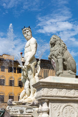 Neptune Fountain in Signoria Square in Florence