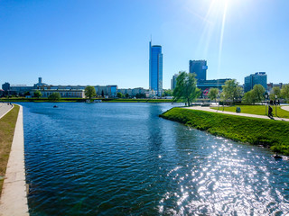 Naklejka premium lake in Minsk Belarus Europe 