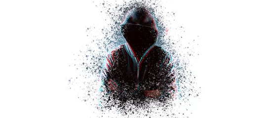 Foto op Plexiglas Cybersecurity, computer hacker with hoodie © S...