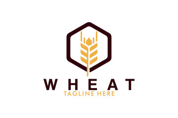 wheat grain logo icon vector isolated
