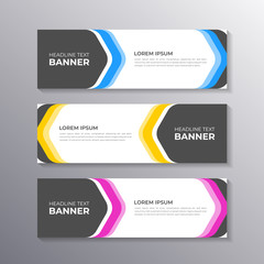 Fototapeta premium Business Banner Template, Layout Background Design, Corporate Geometric web header or footer in modern color
