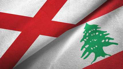 Northern Ireland Saint Patrick's Saltire and Lebanon two flags