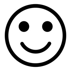 smiley face emoticon / emoji line art vector icon for apps and websites