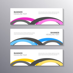 Business Banner Template, Layout Background Design, Corporate Geometric web header or footer in modern color