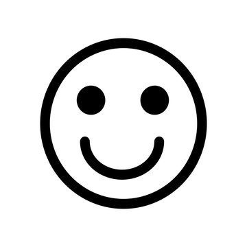 smiley face emoticon / emoji line art vector icon for apps and websites