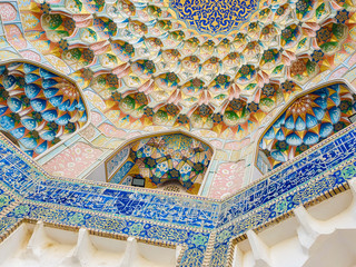architectural ancient ensemble of mosque and minaret	