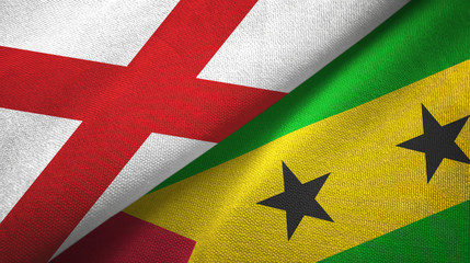 Northern Ireland Saint Patrick's Saltire and Sao Tome and Principe two flags