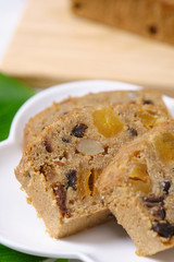 Fruitcake the traditional British Christmas Cake.