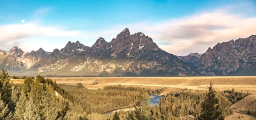 Cercles muraux Chaîne Teton grand tetons view from snake river overlook