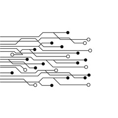 circuit logo template vector