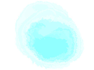 Hand drawn colorful digital spot on isolated white. Colored aquarelle blotch. Watercolour splotch. Paint and ink smudges. Blur stain. Trendy label brush stroke background