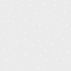 Fototapeta premium Seamless winter pattern. White random snowflakes on a neutral sky background. Minimalistic Vector holiday illustration for wallpapers, posters, wrapping paper, textile