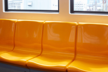 A chair on a Thailand electric train