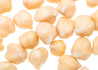 Fototapeta na wymiar large peas on a white background